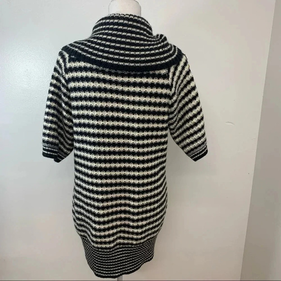 Design History Cowl Neck Sweater Woman Size  Large Black Stripe Wool Blend P/195 - Picture 5 of 10